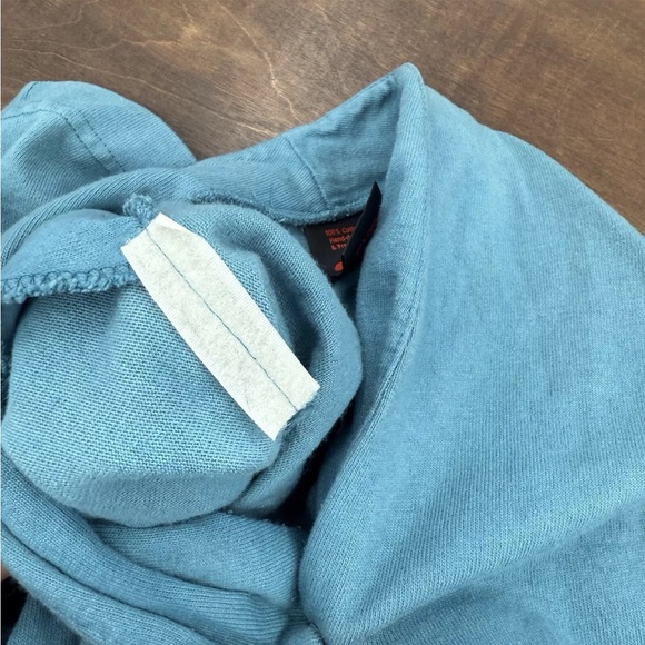 Vintage Mishi 100% Cotton Teal Long Lightweight Cardigan Sweater Pockets Medium - Picture 5 of 13